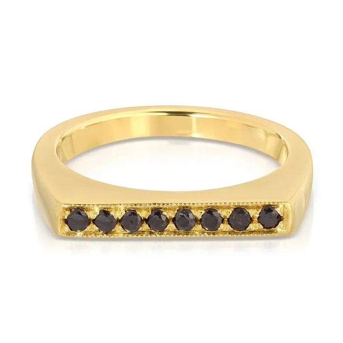 Pave Geo Ring – Black Diamond