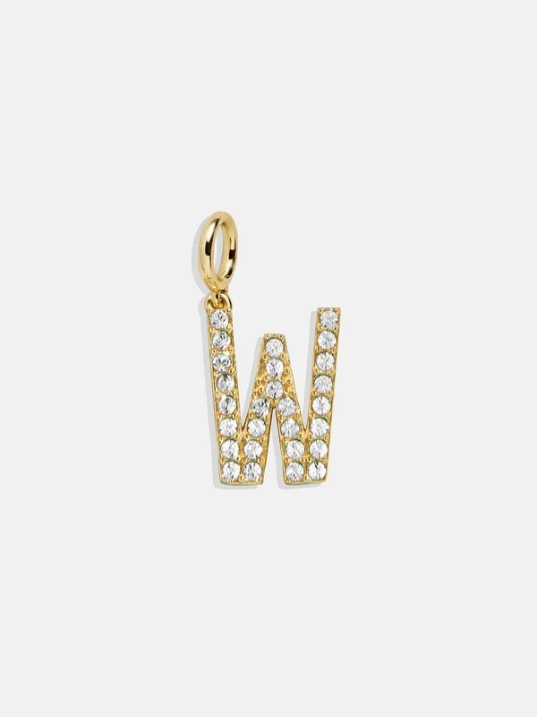 Pavé Initial Cluster Charm – W