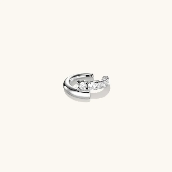 Pave Layered Cuff Silver