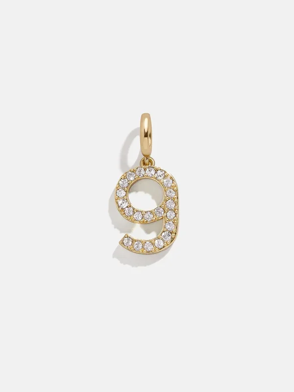 Pavé Number Cluster Charm – 9