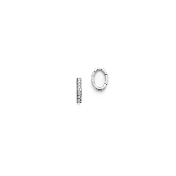 Pave Oval Annex Link White Gold