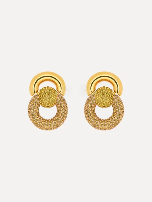 Pavé Sphere Drop Earrings