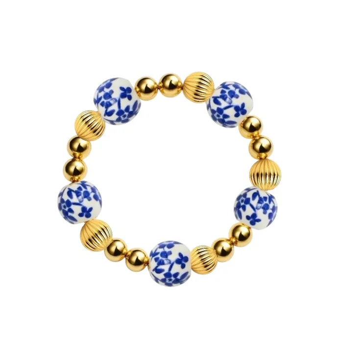 Peach Blossom | Beaded Stretchy Ring