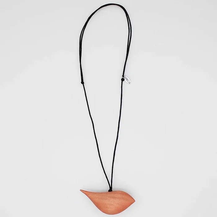 Peach Robin Pendant Necklace