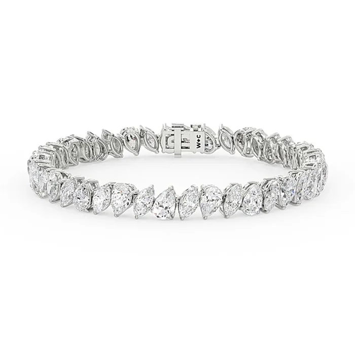 Pear and Marquise Alternating Tennis Bracelet