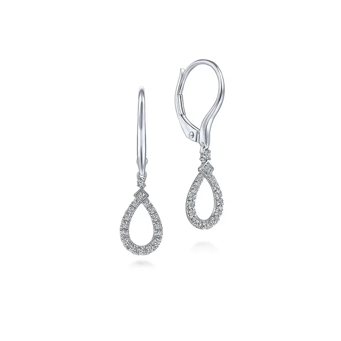 Pear Diamond Drop Earrings