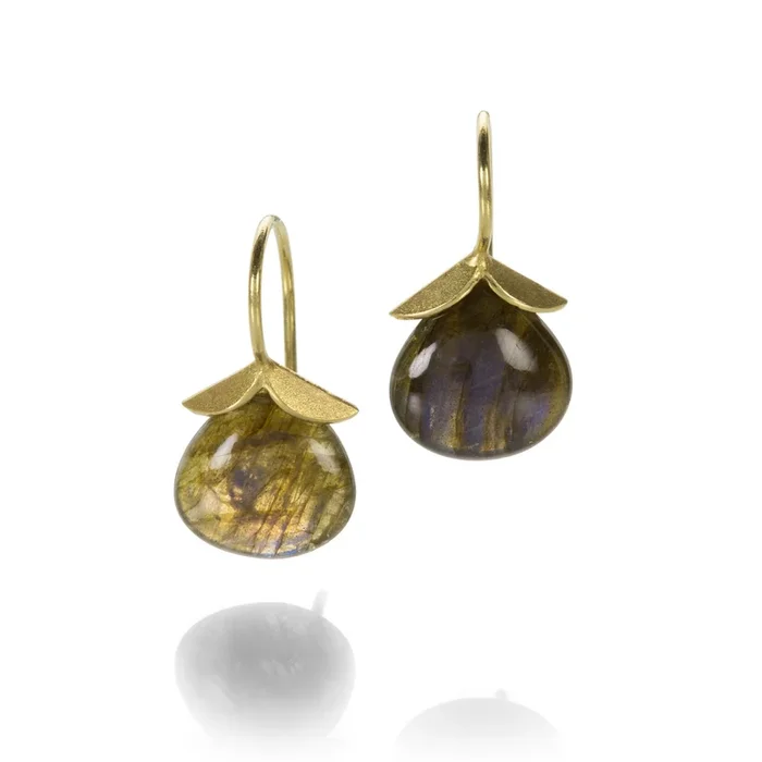 Pear Labradorite Drop Earrings