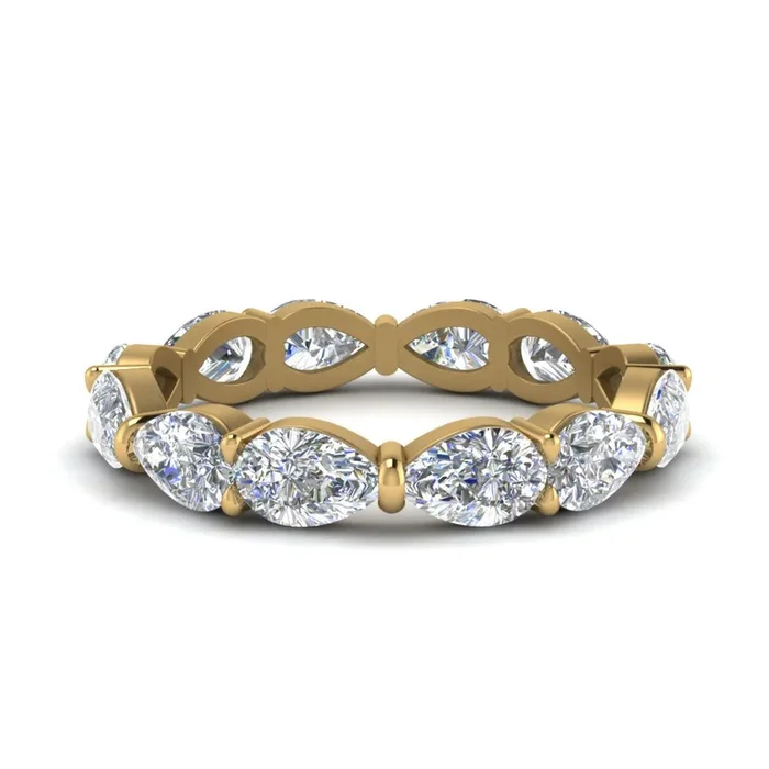 Pear Shaped Diamond 3 Carat Eternity Band