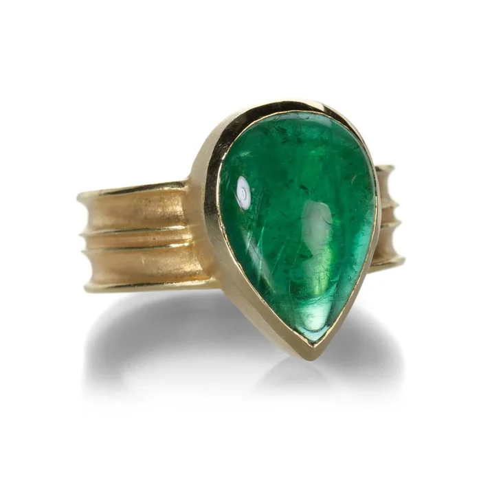Pear Shaped Emerald Ring