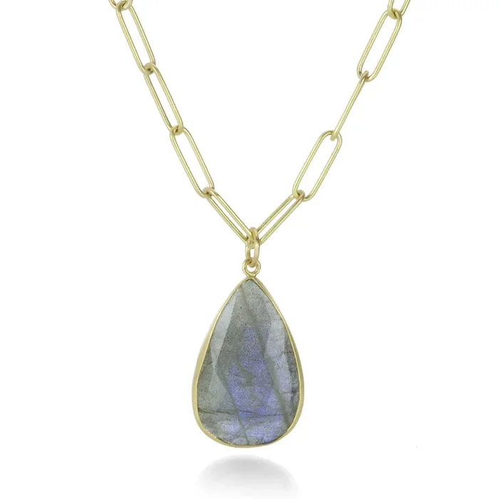 Pear Shaped Labradorite Pendant (Pendant Only)
