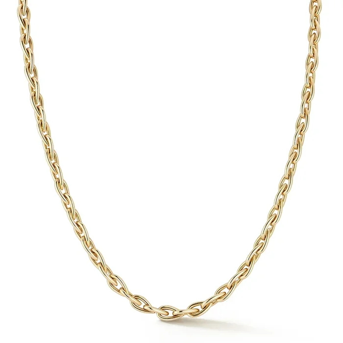 Pear Shaped Link Chain Necklace