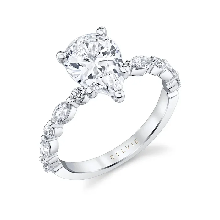 Pear Shaped Unique Engagement Ring – Felicity