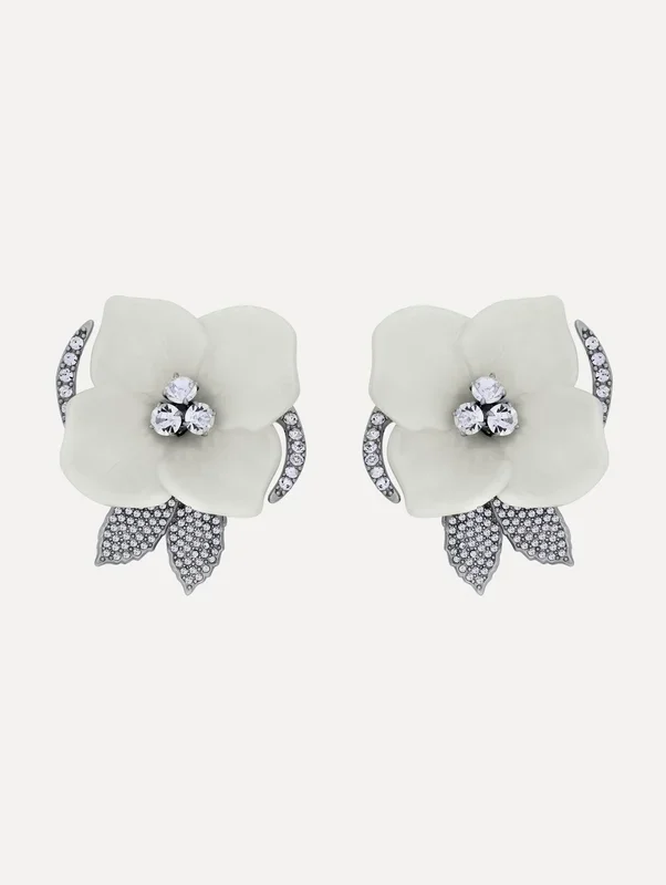 Pearl Blossom Clip-On Earrings