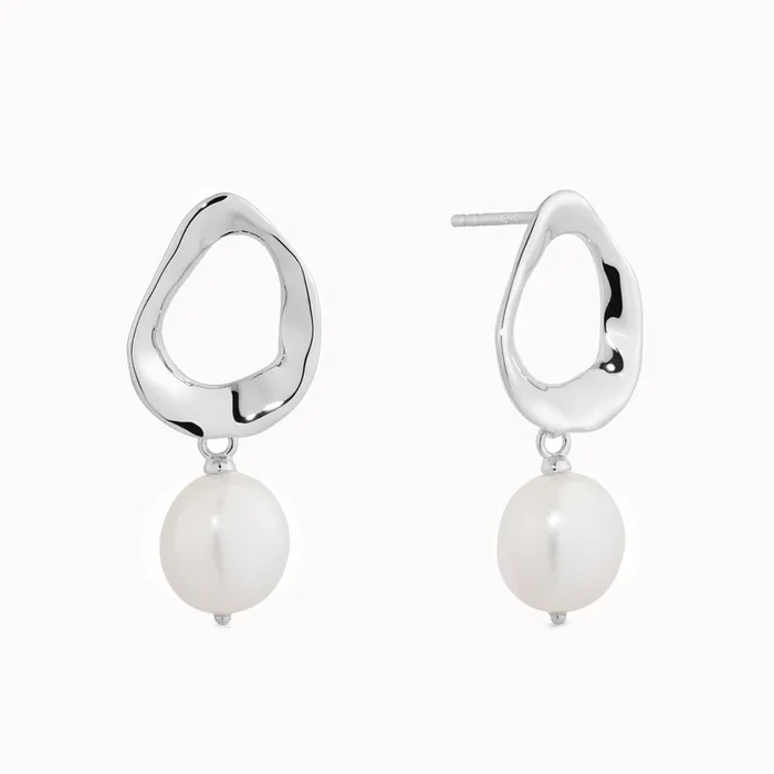 Pearl Drop Earrings Silver – Mathilde