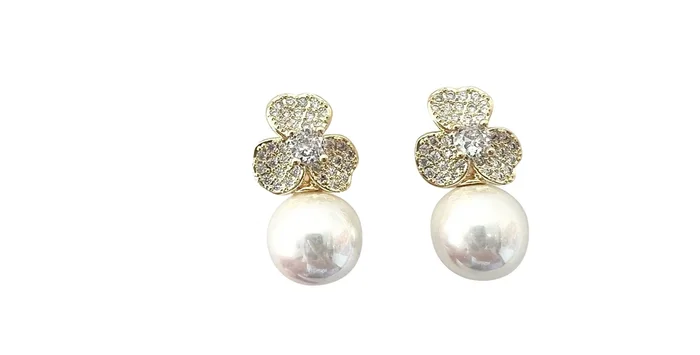 Pearl Flower Earrings