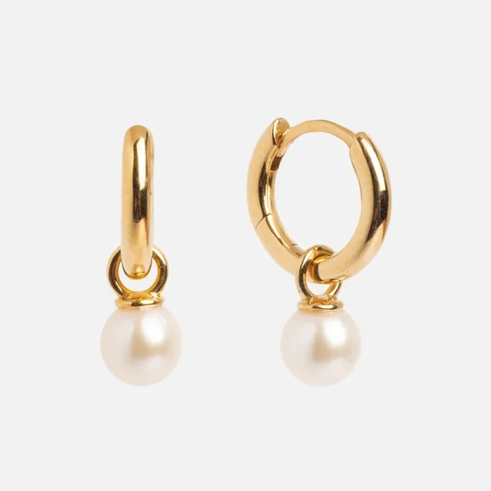 Pearl Keepsake Huggie Hoops