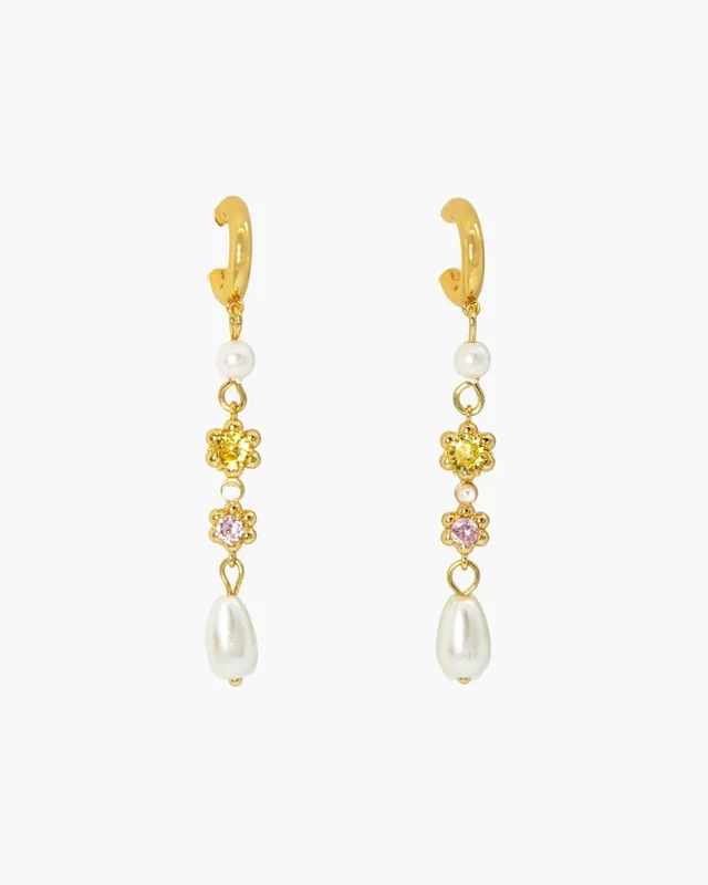 Pendientes colgantes de flor