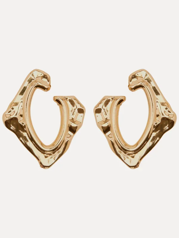 Pendientes de aro grandes abstractos en forma de O