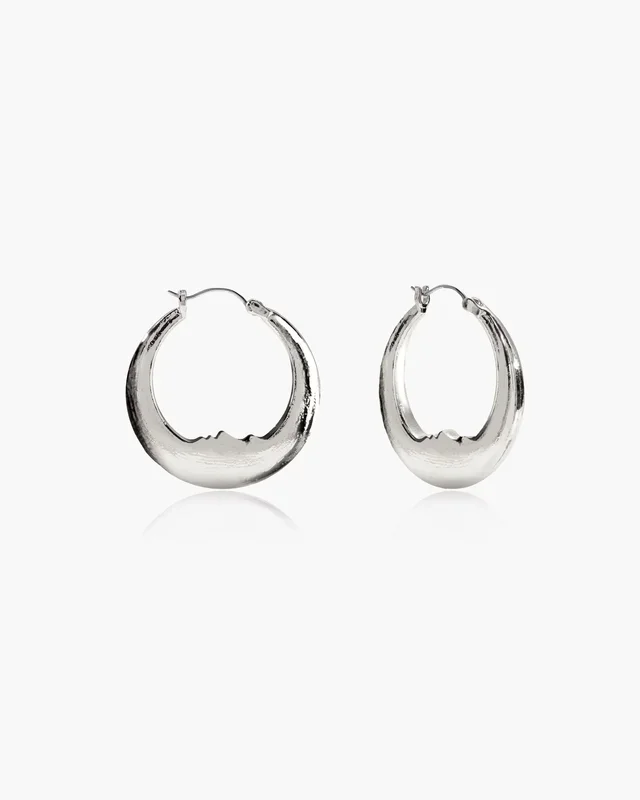 Pendientes Luna en Plata