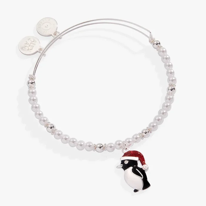 Penguin Beaded Charm Bangle