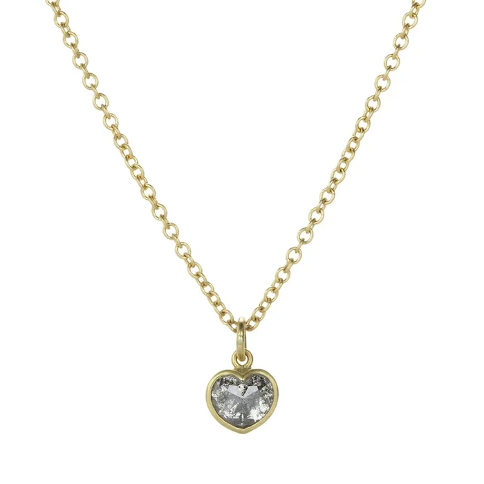 Peppery Diamond Sweetheart Necklace