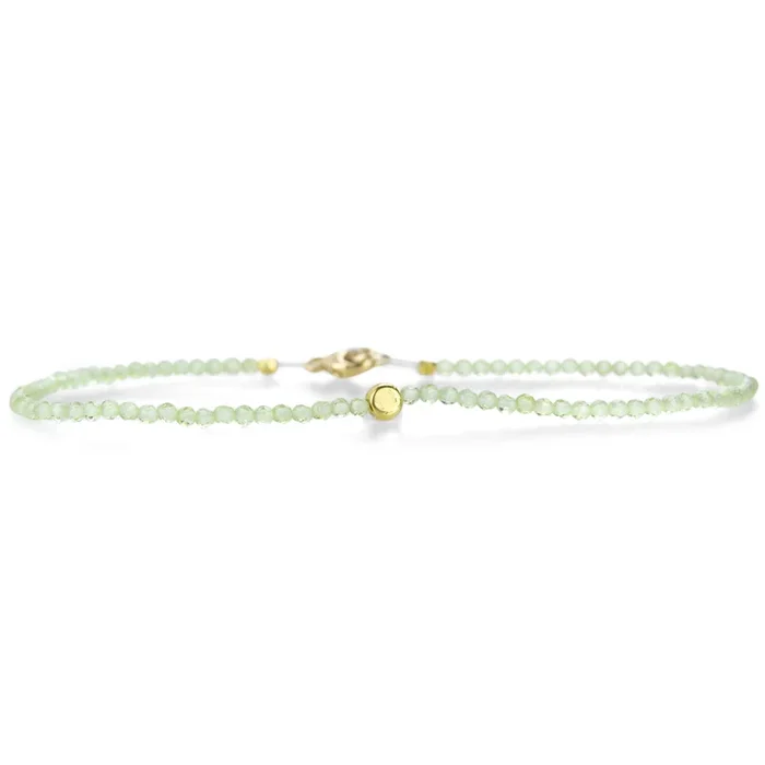 Peridot and 18k Yellow Gold Bead Bracelet