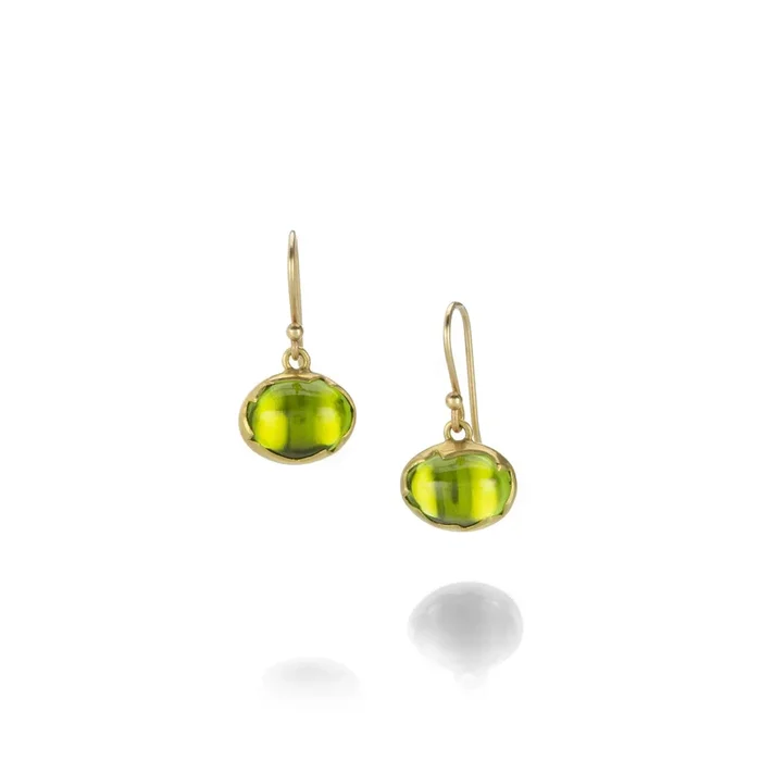 Peridot Egg Drop Earrings