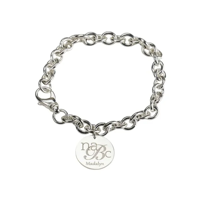 Personalized Sterling Silver NACBT Charm Bracelet