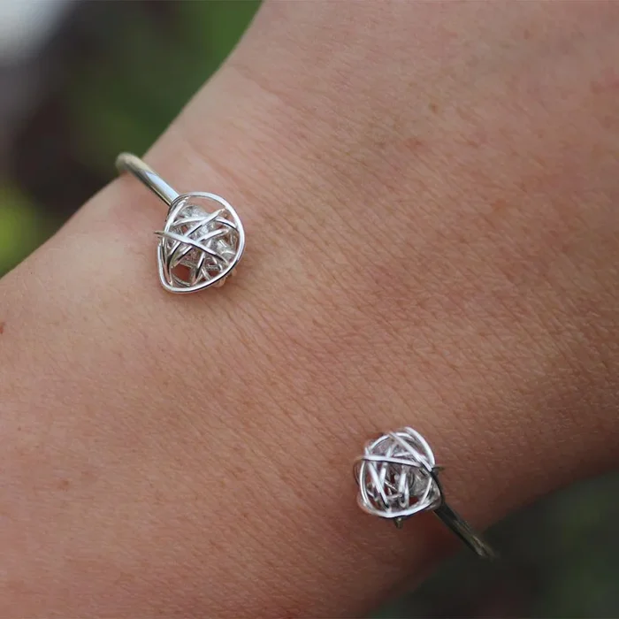 Peter James Tangled Web Cuff Bracelet in Sterling Silver