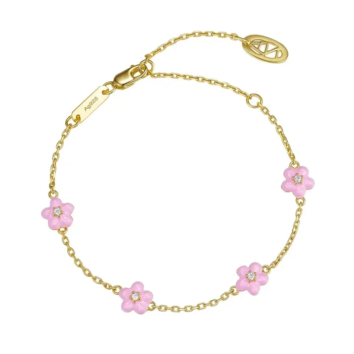 Petit Daisy Pink Bracelet