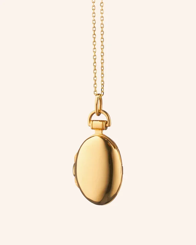 Petite “Anna” Gold Locket Necklace