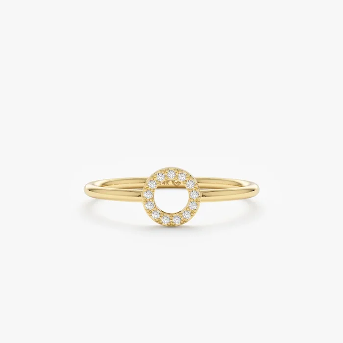 Petite Diamond Circle Ring, Lola