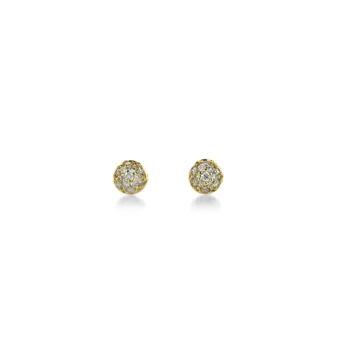 Petite Diamond Disco Ball Stud Earrings