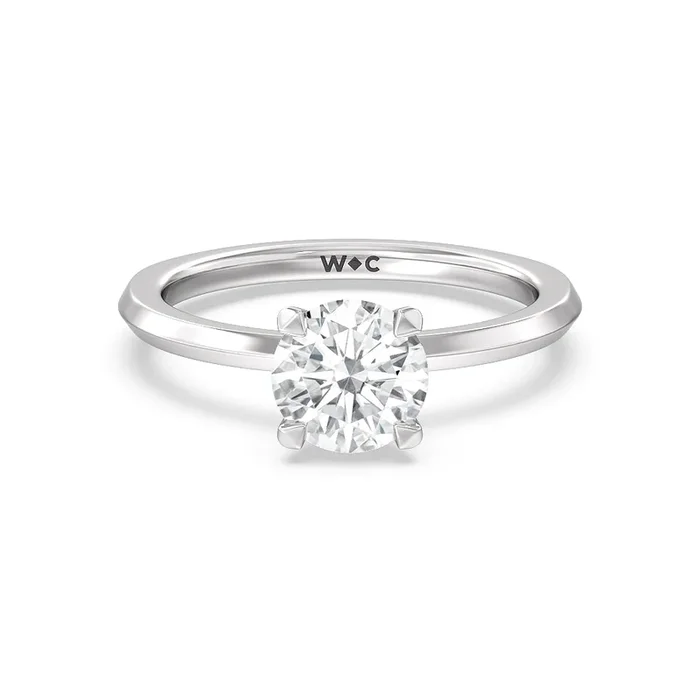 Petite Knife Edge Solitaire Engagement Ring