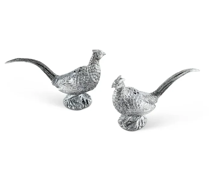 Pewter Pheasant Salt & Pepper Shaker Set