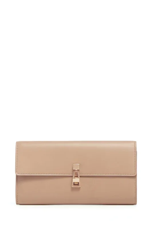 Phone Wallet in Nude Leather