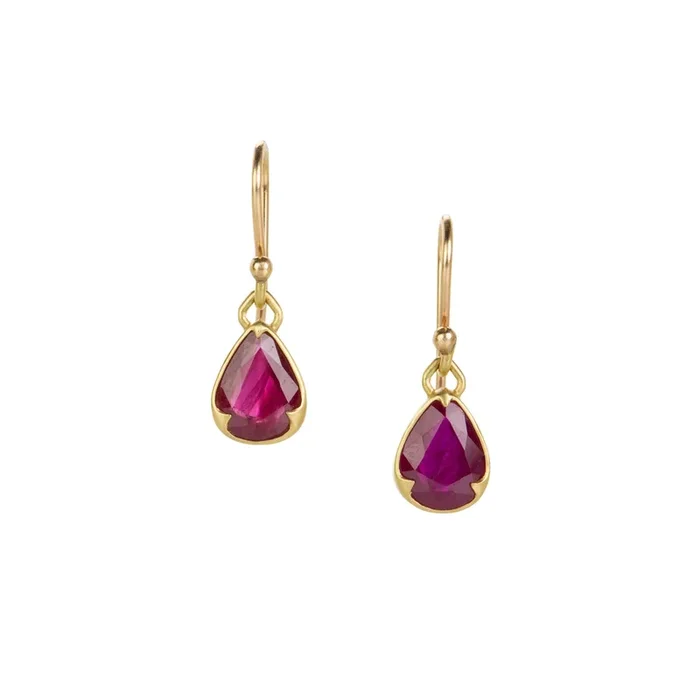 Pigeon Blood Ruby Earrings