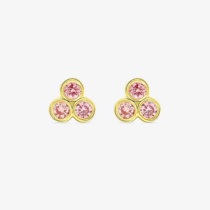 Pink Diamond Blossom Studs