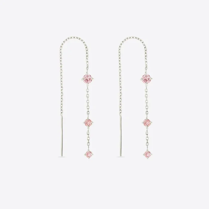 Pink Diamond Threaders