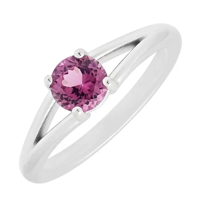 Pink Spinel Ring in 14kt White Gold