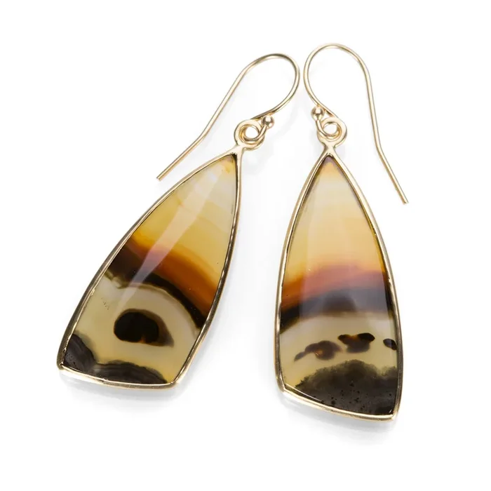 Piranha Agate Earrings