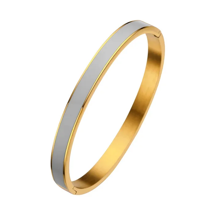 Plain Grey Enamel Bangle