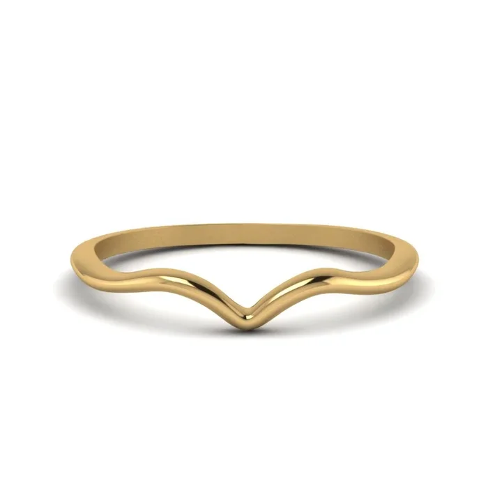 Plain Thin Curved Wedding Band