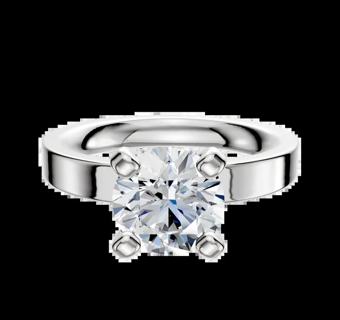 Platinum 4 Prong Classic Flat 3.0mm Engagement Ring