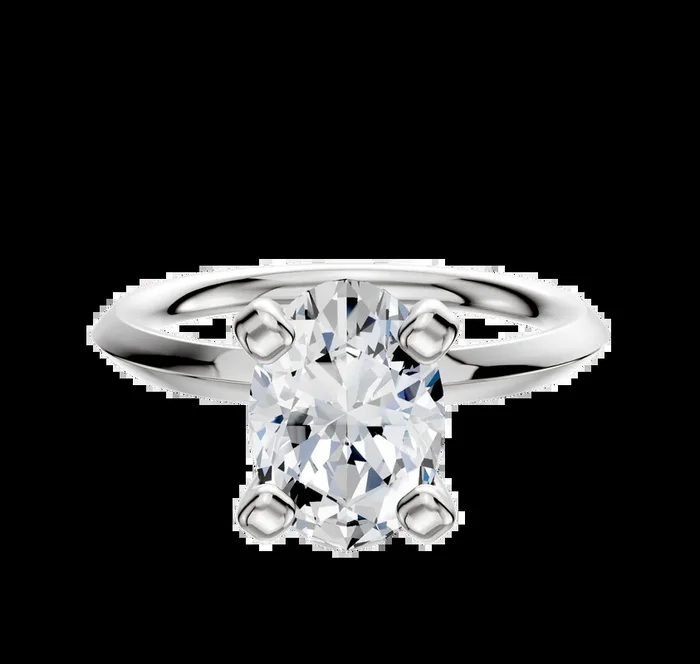 Platinum 4 Prong Classic Knife Edge 2.0mm Engagement Ring