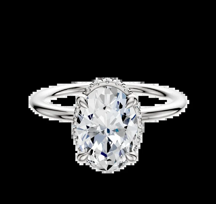 Platinum 4 Prong Collar Classic Dome 1.5mm Engagement Ring