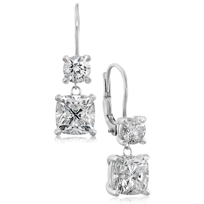 Platinum 5.12 CTW Diamond Drop Earrings