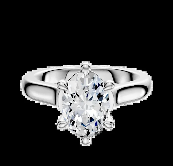 Platinum 6 Prong Basket Cathedral Dome 3.0mm Engagement Ring
