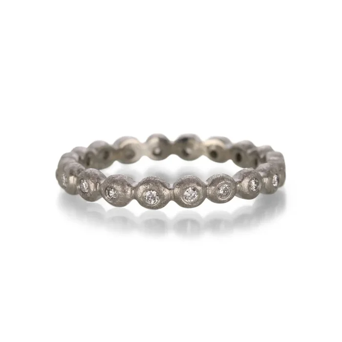 Platinum Tiny Bubbles Diamond Band