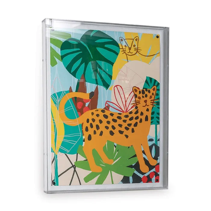 Playful Leopard Framed Art